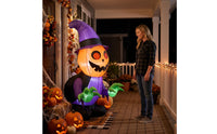 Spooky Pumpkin Ghost Inflatable Scary Halloween Inflatable Ghost Bright Inflatable Window Decoration Lightweight for Party, Storefront
