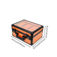 Password Lock Graded Card Box Transparent Lid Graded Card Case Double Layer Toploader Storage Box 3-Slot for Collection Display