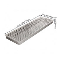 stainless steel Beer Drips Tray Raised Rims Serving Ware Rounded Corners