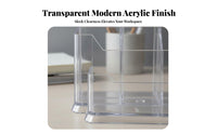 Business Card Box High Clearness Transparent Business Card Holder Space-Saving Transparent Storage Box for Reception Counter, Commerce Show Booth