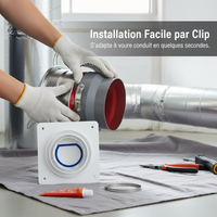 Submarine Backflow Preventer for Kitchen & Bathroom Exhaust Vents