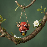 Sculpted Hanging Bear Ornament Textured Resin Bear Ornament Whimsical Outdoor Decor Hook Hanging for Tree, Courtyard, Wall