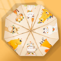 珐迈斯双层太阳伞防晒防紫外线折叠雨伞晴雨两用伞遮阳伞女UPF50+