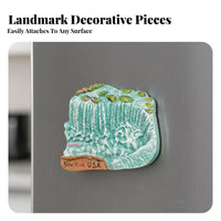 Resin Landmark Collectible Tourist Souvenir Fridge Ideal Gift House Decoration for Trip Ers, Collectors, Home Decor, Office, Whiteboard