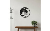 Modern Design Yin Yang Cat Wall Art Easy to Hang Cat Wall Art Long-Lasting for Living Room, Bedroom, Office
