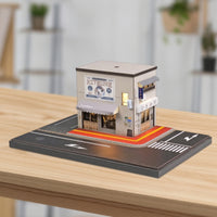 Izakaya Model with Light Lighted Street Corner Diorama Retro Street Store Diorama for Hobbyists