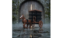 Horse-Drawn Carriage Model Spoked Wheels Building Blocks Toy
