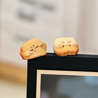 6 Pieces Kawaii Bread Figurine Cute Bread Figurines Lightweight Monitor Figurines Long-Lasting for Office Workers, Teens