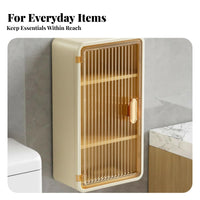 Wall-Mounted Storage Box Waterproof Bathroom Organizer Modern Design for Renters