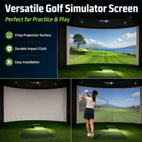 Golf Simulator Screen 3m, High Impact Golf Projection Screen for Home Golf Screen, Sturdy Single Layer Golf Impact Screen
