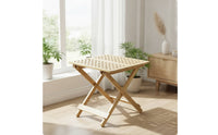 Foldable Bamboo Table Portable Folding Table Low Profile Furniture for Balcony