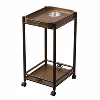 Built-in Ashtray Wheeled Snack Table with beverage holder Holders Multi-Tier Storage Household Furniture Slim contour Serving Trolley Phone opening for Smokers, residents, game enthusiasts, Game Room, Next to Sofa, Bedroom
