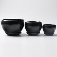 Plant Pots for House Plants and Indoor Plants, Set of 3 Fruit-Shaped Ceramic Flower Pots, Mini Ceramic Planter for Home Office, Drainage Hole