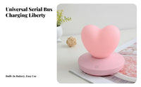 Heart-Shaped Touch Night Light, USB Rechargeable, Silicone LED Table Lamp, Romantic Bedroom Decor