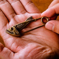 Vintage Fish Head Brooch and Keychain Accessory