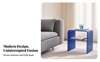 Light Luxury Stylish Transparent C-Shaped Table Modern Design Nightstand Minimalist and aesthetic Bedside Stand Space-Saving for Interior Decorators, Residents, Living Room, Small areas, Home Office, perusing corner