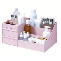 Large Capacity Compartmentalized Cosmetic Box with Drawers Drawer Design Vanity holder Multi-Compartment Makeup Holder Space-Saving for Students, cosmetic lovers, Gift Givers, Dressing Table, Dorm Room, bureau Top, Bathroom Countertop
