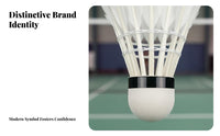 12 Pieces Badminton Shuttlecock Sturdy Feather Birdie Stable Trajectory Training Badminton Ball for Athletes, Beginners, Tournaments, Gymnasium