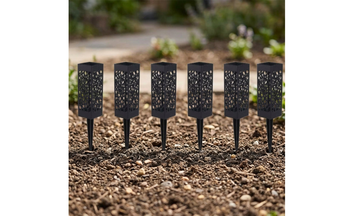 6 Pieces Cemetery Vase with Stake Windproof Cemetery Vase with Stake Rustproof Flower Holder for Garden