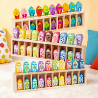 Memory Game with Tray Preschool Wooden Memory Game Smooth-Edged Toy for Preschoolers, Kids, Classroom