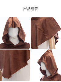Medieval Death Hooded Cape - Halloween Stage Cloak for Cosplay