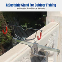 Adjustable Metal Raft Rod Holder, Aluminum Alloy Stand for Boat, Bridge, Pier Fishing