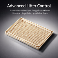 Plastic Cat Waste Mat for Box, Spliceable Anti-Tracking Pet Pad, Granule Control Catcher for Cats, Easy Clean Feline Accessory