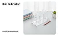 Multi-Compartment document Sorter Space-Saving Desk Organizer upright Storage
