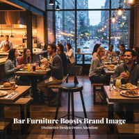 Upholstered Counter Stool with Backrest Light Luxury Design Bar Chair mechanical design Cushioned Seat for Restaurant Owners