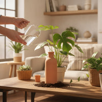 Slow-Release Terracotta Watering Bottle Porous Self-Watering Olla Automatic Clay Irrigation Vessel Indoor Outdoor for Travelers, Potted Plants
