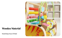 Educational Preschool Math Learning Toy Multi-Functional Multifunctional Abacus Toy Solid Wood Construction for Preschoolers, Kindergarten