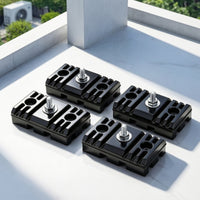 4 Pieces Vibration Isolation Pad Shock-Absorbing Rubber Block with Stud Anti-Vibration Rubber Blocks Load-Bearing Low-Height