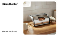Stainless Steel Bread Storage Sleek Design Metal Pastry Storage Box for Pantry