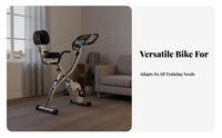 Adjustable Seat Foldable Exercise Bike Quiet Operation Folding Exercise Bike LCD Monitor Home Gym Equipment Pulse Sensor for Apartment