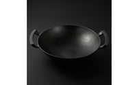 Cast Iron Wok Thickened Body Round-Bottom Wok Heat Retention Kitchen Tool