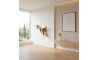 Sisal Feline Stairs Solid Wood Wall Mounted Stairs Perch Multi Level Pet Supplies for Indoor
