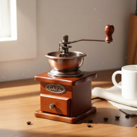 Manual Coffee Grinder Adjustable Mill Setting Hand Crank Coffee Mill Wooden Hand Crank Grinder Preserves Flavor Portable