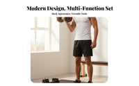 Non-Slip Grip Adjustable Dumbbell Set Ergonomic Foam Connector Dumbbell Barbell Combo Set Anti-Rolling Design Home Workout Equipment Floor-Friendly Plates for Men, Beginners, Dormitory
