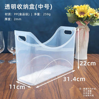 PP塑料收纳盒加厚食品级透明可视储物盒客厅厨房书房杂物整理 中号_*