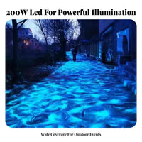 Water Wave Light Luminaire Hard-Wearing Aluminum Housing Water Undulation Effect Light Adjustable Manual Adjustment Waterproof LED Luminaire