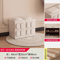 换鞋凳门口家用可坐可收纳鞋架入户门轻奢高级感长条进门穿鞋凳子 DQ-100深灰