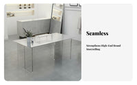 Stainless Steel Surface Display Table Minimalist Design Modern Boutique Island Table Spacious Surface Store Furniture for Visual Merchandisers