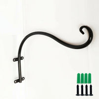 Hanging Basket and Flower Pots Clamp-on Railing Bracket, Heavy Duty Metal Iron Art Plant Hanger, Wind Chimes and Hanging Hooks, Garden Hook