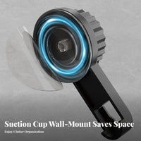 Wall Mounted Toilet Brush Drill Installation Toilet Brush and Holder Set Complete Storage Suction Cup Cleaning Holder for Renters, Apartment