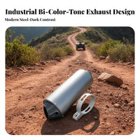 Noise Reduction ATV Exhaust Pipe Lightweight Design Slip-on Exhaust Universal Slip-on Muffler Long-Lasting Construction for Away-Road-Road Riders, DIY Enthusiasts, Racing, Trail Riding