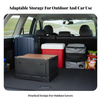 Foldable Storage Crate Portable foldable Crate with Table Lid Multi-Purpose