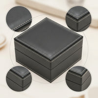 Watch Box with Cushion Square Individual Watch Case Compact for Collectors, Journeyers, Gift Packaging, Travel, Retail Display