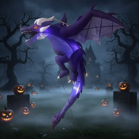 Inflatable Dragon with LED Halloween Hanging Dragon Decorations Lighted Outdoor for Yard, Haunted House