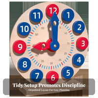 Movable Hands Fine Motor Skills Educational Toy Number Shape Clock for Kids