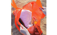 Large Capacity Beach Bag Lightweight Cartoon Mesh Tote Quick-Dry Mesh Beach Bag Breathable for Travel, Vacation